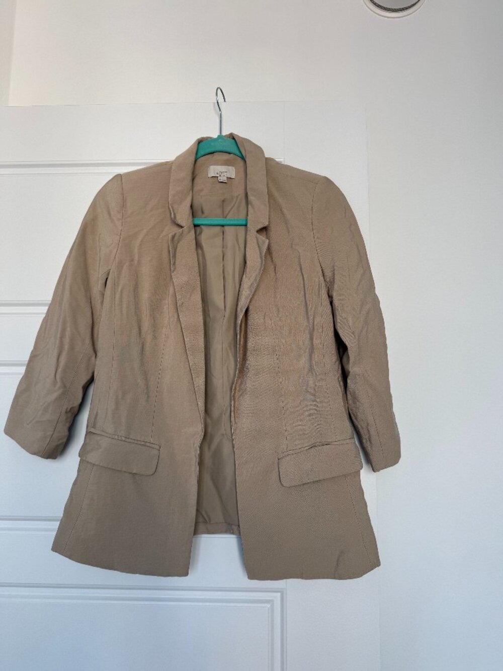 LOFT Linen Blazer in Tan